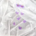 Pince à cheveux papillon perle violette pour filles, accessoires de style ancien élégant. - Ensemble de 2 pièces / Violet