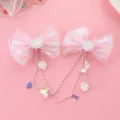 Detalles de la pinza de pelo lazo perla rosa, bonito accesorio de sirena para niños pequeños. - 5# Rosa Concha Cadena de Frente Pinza para Cabello