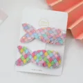 Pinzas de pelo de sirena para niños coloridas lentejuelas cola de pez accesorios pelo - 7# Multicolor Cola de Pez Pinza para Cabello