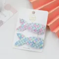 Hermoso conjunto de pinzas para el cabello con purpurina y forma de cola de sirena. - 10# Azul Cola de Pez Pinza para Cabello