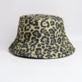 Stylish leopard print bucket hat for women outdoor sun protection casual fisherman cap - One Size / Bucket Hat / Yellow