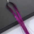 Guipure de cheveux violette mèches scintillantes extension brillante pour tressage coiffure - Violet