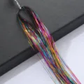 Extensions de guirlandes capillaires colorées mèches scintillantes métalliques pour tresses. - Multicolore