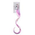 Enfants licorne perruque colorée pince à cheveux rose dégradé bouclé postiche fête - 3# Blanc Rose Violet