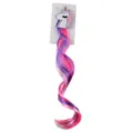 Pince à cheveux pailletée licorne pour enfants avec extension de perruque bouclée - 2# Violet Rose Rose