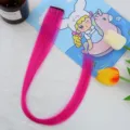 Extension de cheveux rose vif à clip, mèche de coloris tendance pour coiffure féminine. - Rouge Éclatant