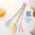 Anello per capelli con parrucca colorata per bambini, coda di cavallo treccia carina. - Perline Multicolore