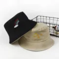 Bob réversible en coton avec broderie mignonne, chapeau de pêcheur d'été anti-UV. - M (56-58cm) / Double Face 9