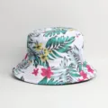 Chapeau bob imprimé de feuilles tropicales, chapeau de soleil d'extérieur printemps été. - Taille unique / Style Rétro 5