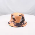 Elegante sombrero de pescador naranja con estampado 3D colorido, accesorio casual ideal. - Estilo 2