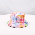 Variante di cappello da pescatore tie-dye colorato, elegante cappello da sole casual. - Stile 8