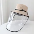 Sombrero de pescador con visera desmontable, gorro protector antisalpicaduras para exteriores. - Talla única / Beige con Escudo