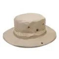 Sombrero de pescador caqui casual de protección solar, sombrero boonie con ojales metálicos. - Talla única / Blanco Roto