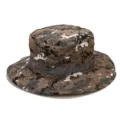 Digital camouflage outdoor tactical boonie hat with breathable metal eyelets and durable webbing. - One Size / Black and White Multicolor