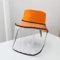 Cappello da pescatore arancione con visiera protettiva trasparente, cappellino antivento. - Taglia Unica / Arancione