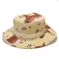 Desert camouflage bucket hat for outdoor hiking, fishing, and casual sun protection. - One Size / Yellow Multi