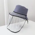 Cappello da pescatore grigio con visiera trasparente anti-goccia cappello da sole esterno - Taglia Unica / Grigio
