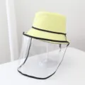 Cappello da pescatore giallo con visiera trasparente, copricapo protettivo antivento all'aperto. - Taglia Unica / Giallo Fluorescente