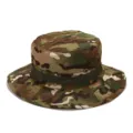Unisex outdoor camo boonie hat for fishing, hiking, and sun protection in jungle style. - One Size / Grass Green