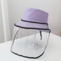Cappello da pescatore viola con visiera trasparente per la protezione esterna - Taglia Unica / Viola chiaro