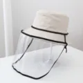 Cappello da pesca protettivo con visiera trasparente, berretto anti-goccia per uso esterno. - Taglia Unica / Beige