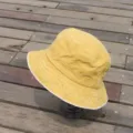 Sombrero de pescador lavado amarillo para hombre y mujer, sombrero de sol casual vintage. - M (56-58cm) / Amarillo