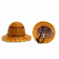Casco di sicurezza in bambù fatto a mano con fodera traspirante, protezione leggera. - Regolabile / Cappello Rotondo Senza Piastra in Acciaio