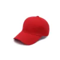 Gorra de béisbol roja lisa para hombres y mujeres, sombrero de sol clásico visera - Ajustable / Rojo