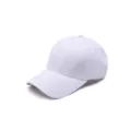 Gorra de béisbol blanca lisa clásica, sombrero de sol casual para hombres y mujeres. - Ajustable / Blanco