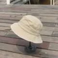 Sombrero de pescador caqui lavado estilo casual protección solar para aire libre - M (56-58cm) / Caqui