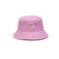Pink bucket hat for adults, unisex cotton sun hat with white embroidery, casual foldable cap. - M (56-58cm) / Style 5