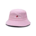 Pink embroidered bucket hat for adults, cute strawberry design, casual summer sun hat. - M (56-58cm) / Style 7