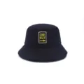 Black bucket hat unisex casual embroidered cotton basin hat with one way patch style - M (56-58cm) / Style 13