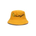 Yellow bucket hat for men and women, embroidered smiley face, casual cotton sun hat. - M (56-58cm) / Style 20