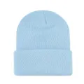 Berretto in maglia azzurro chiaro con risvolto, cappello invernale caldo per uomo e donna - Taglia unica / Celeste
