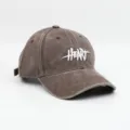 Gorra de béisbol vintage desgastada y lavada para mujer hombre, sombrero de algodón marrón. - Circunferencia de Cabeza Normal [54-59CM] / Café