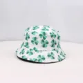 Chapeaubob trèfle vert blanc chapeau de soleil extérieur décontracté chapeau de pêcheur - Trèfle sur Fond Blanc