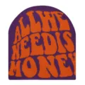 Purple knitted beanie with slogan text detail, cozy winter headwear fashion piece. - Purple