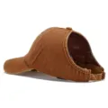 Berretto da baseball marrone lavato retro con apertura per coda di cavallo da donna. - Regolabile / Rosso ruggine