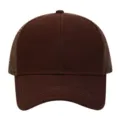 Vista detallada de la gorra de béisbol de malla marrón, sombrero de sol de verano para mujer. - Café