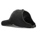 Berretto da baseball in denim lavato con foro per coda di cavallo, cappello estivo. - Regolabile / Nero lavato