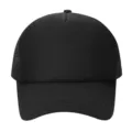 Gorra de beisbol de malla transpirable de color liso negro para proteccion solar y estilo. - Ajustable / Negro
