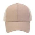 Classic khaki mesh baseball cap for women, breathable summer outdoor sun protection hat. - Dark Khaki