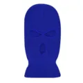 Blue 3-hole knitted balaclava winter warm windproof ski mask full face cover beanie hat - Blue
