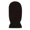 Winter warm knitted balaclava three-hole ski mask windproof thermal beanie hat for outdoor sports - Coffee