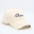 Gorra de béisbol beis para mujer, sombrero de sol de algodón con elegante bordado. - Circunferencia de Cabeza Normal [54-59CM] / Blanco Roto