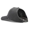 Berretto da baseball grigio vintage per coda di cavallo da donna, design traspirante. - Regolabile / Grigio