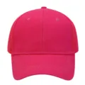 Hot pink mesh baseball cap detail view, breathable summer trucker hat front design. - Rose Red