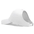 Vista lateral detallada de gorra de béisbol blanca para cola de caballo, protección solar de verano. - Ajustable / Blanco