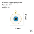 Vista detallada que muestra dimensiones y especificaciones del material colgante. - Ojo del Diablo Hueco (P03233)